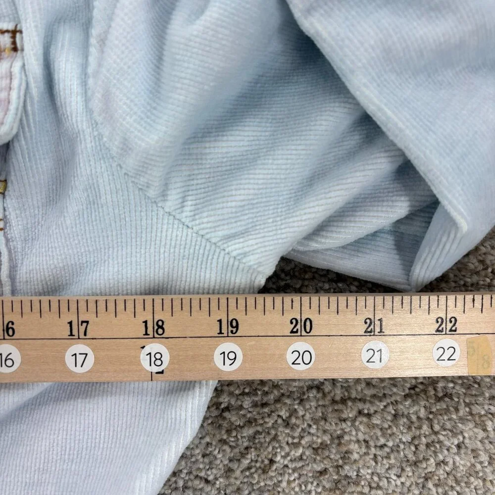 Vintage Z. Cavaricci Corduroy Trucker Jacket Women's S Blue Pink Barbie Boho Y2K